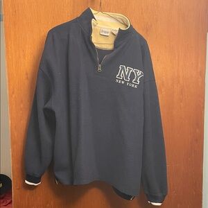 Navy NY New York Women's Half-Zip Sweatshirt